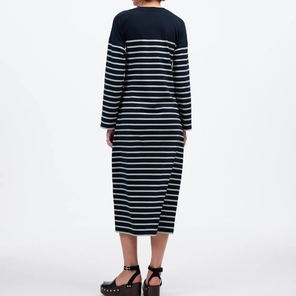 Madewell Side-Tie Knit Maxi Dress in Stripe Size L - Picture 10 of 10